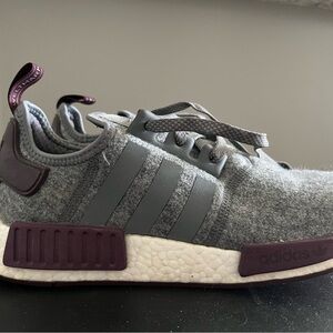 Adidas NMD R1 Wool Grey Four Maroon